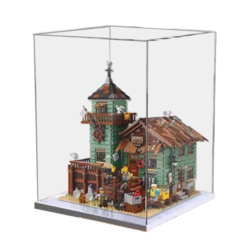 HCAEIOFJ Clear Acrylic Display Case for 21310 - White Bottom 30x30x40cm