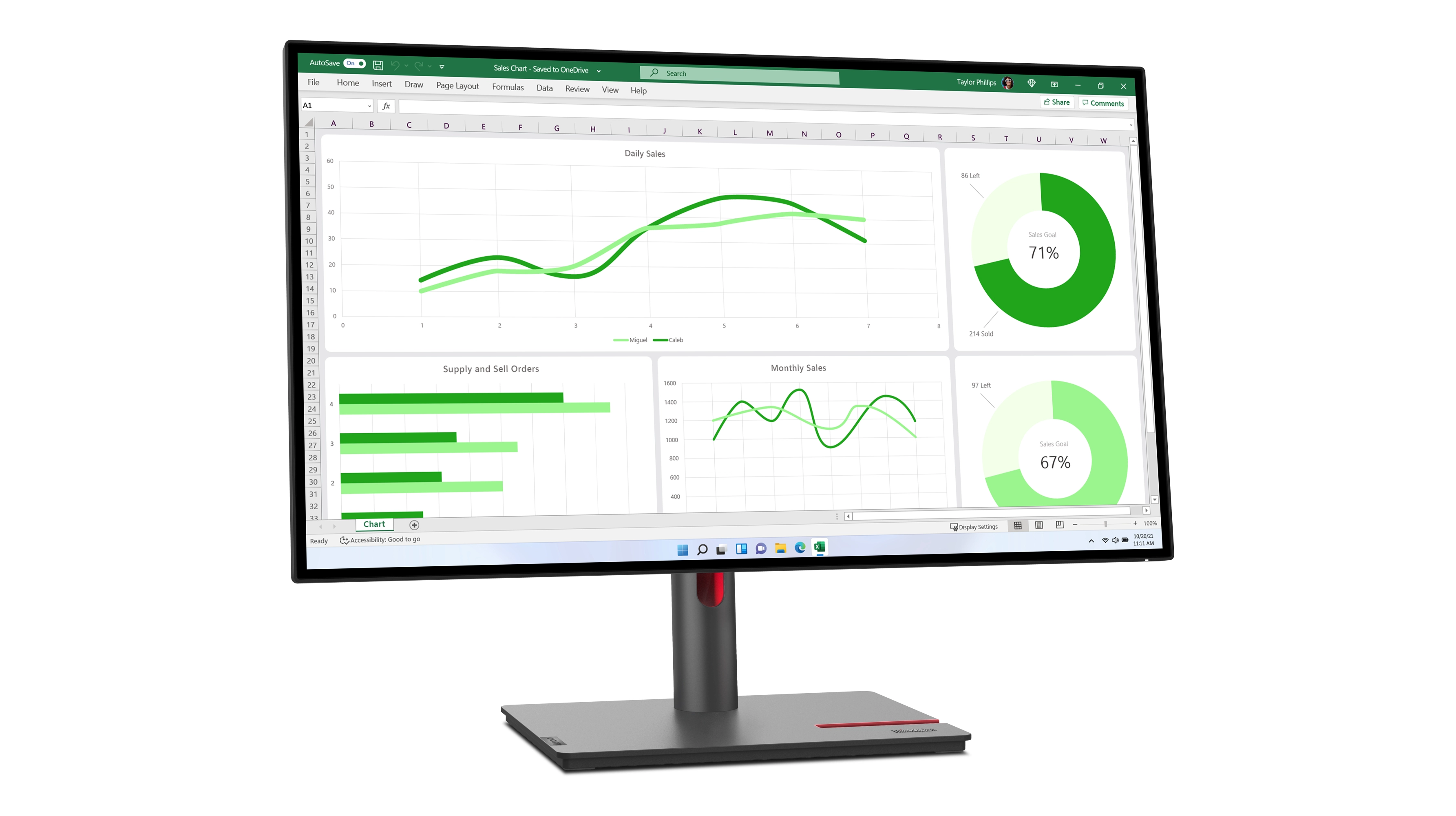 ThinkVision P27h-28 - 27 Inches 2560 X 1440