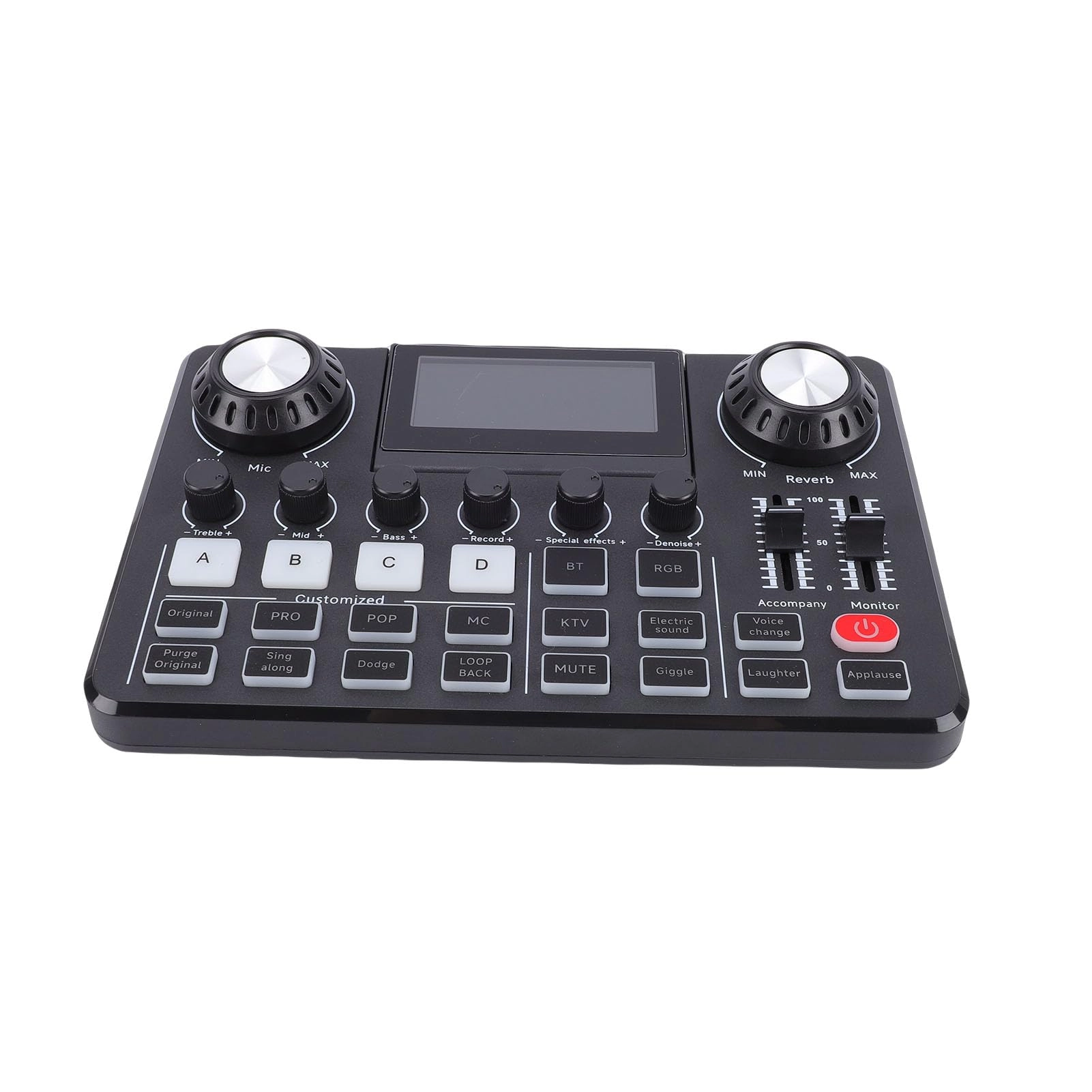 Bewinner Complete Podcasting Kit - 3.5mm-Mini-Jack+XLR Microphone LED Display Dual Input Mixer Boom Arm