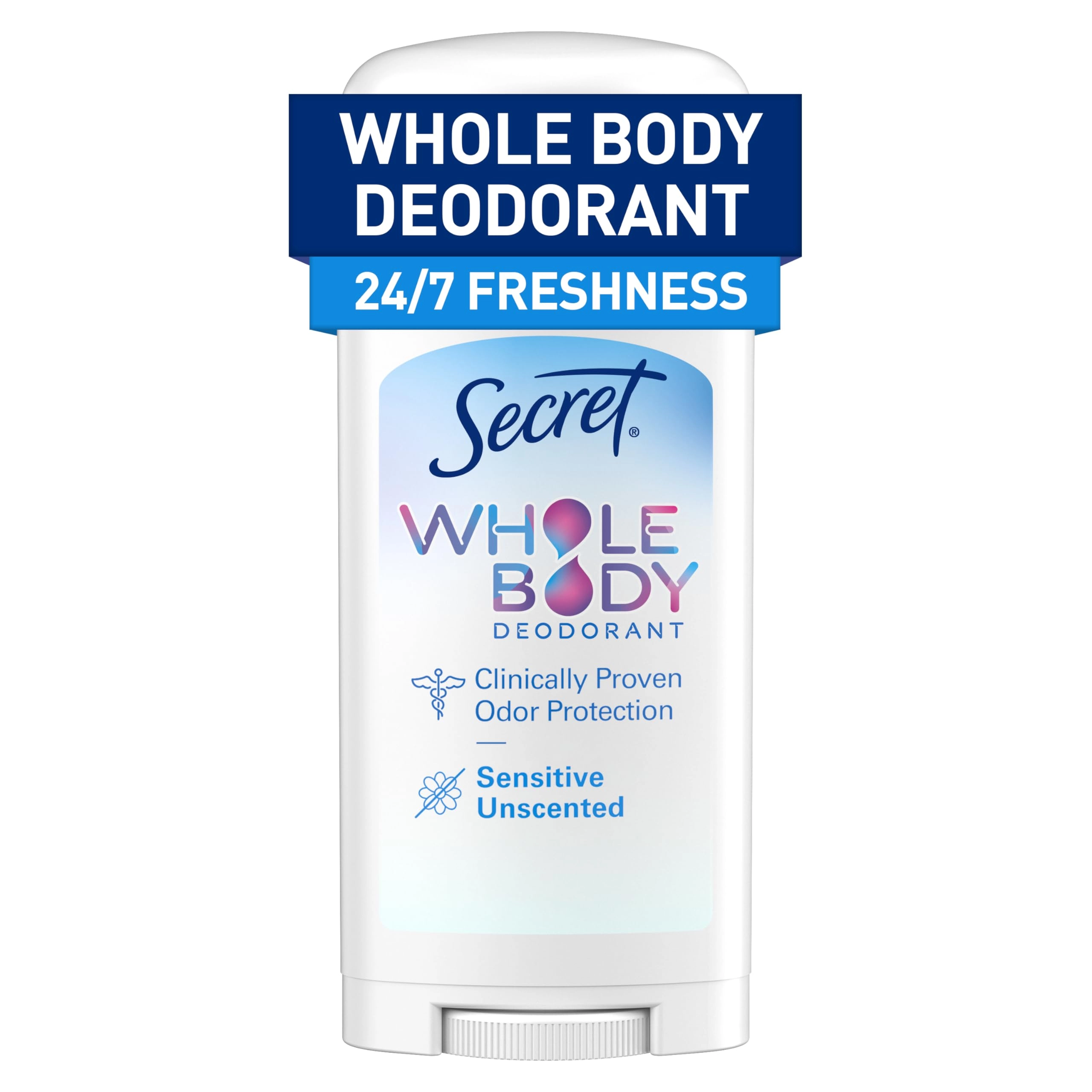 Secret Whole Body Deodorant Stick - Unscented 68 gram