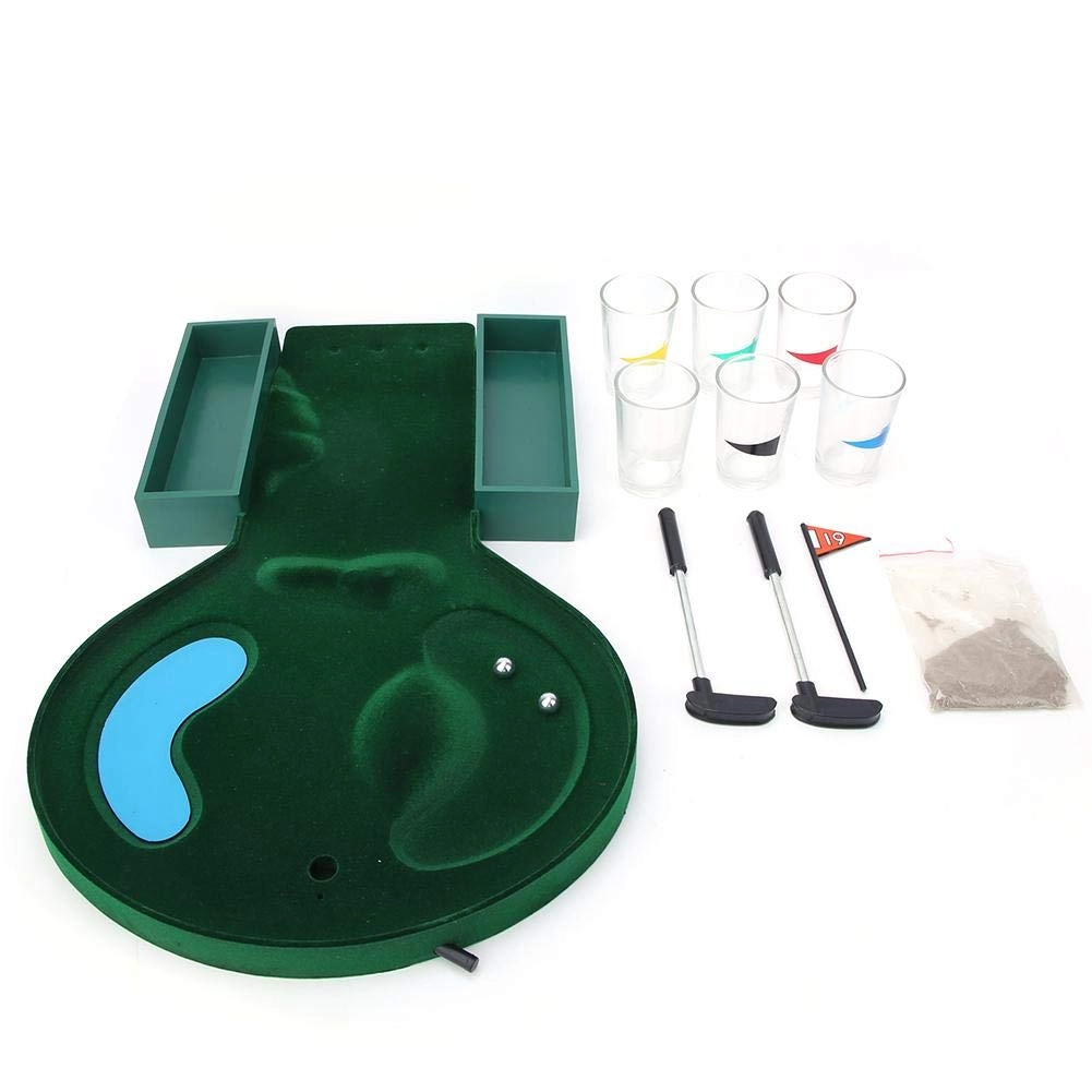 JFYBC Toy Tabletop Golf Game - Mini Beer Golf Set 6 wine glasses
