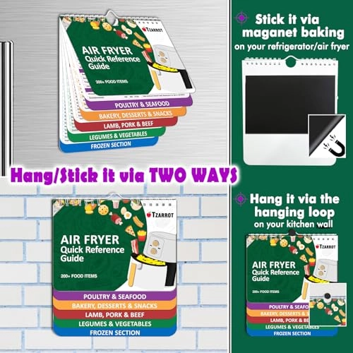 Air Fryer Cheat Sheet Magnet - Plastic Paper