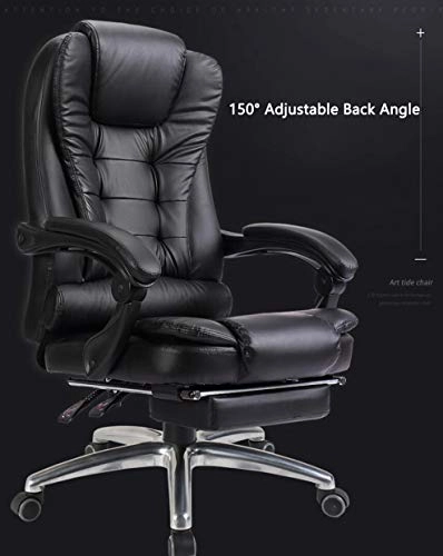Desk Chair - PU Leather Brown High Back