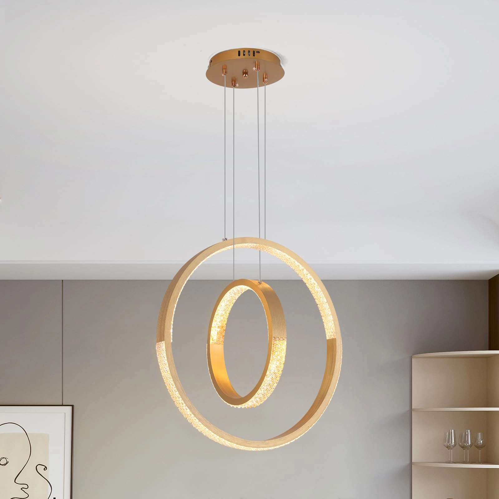 YT YATAI LIGHTING 15046 Modern LED Chandelier - warm neutral white Dimmable