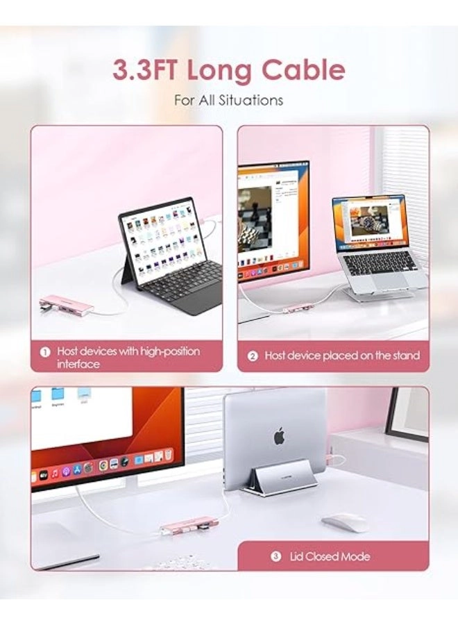 USB C Hub - 4K HDMI Gigabit Ethernet 3 USB 3.0