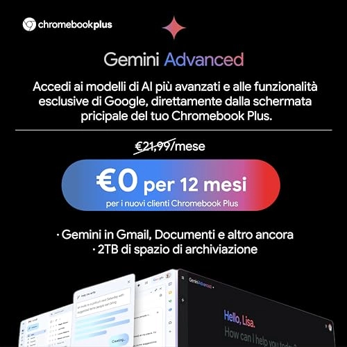 Chromebook Plus CX34 CX3402CBA-DH388-GR - 14'' Core i3-1215U 8GB DDR5 128GB SSD