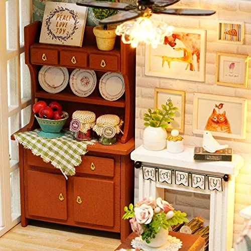 Miniature Dollhouse Kit - 3D Wooden LED Lights