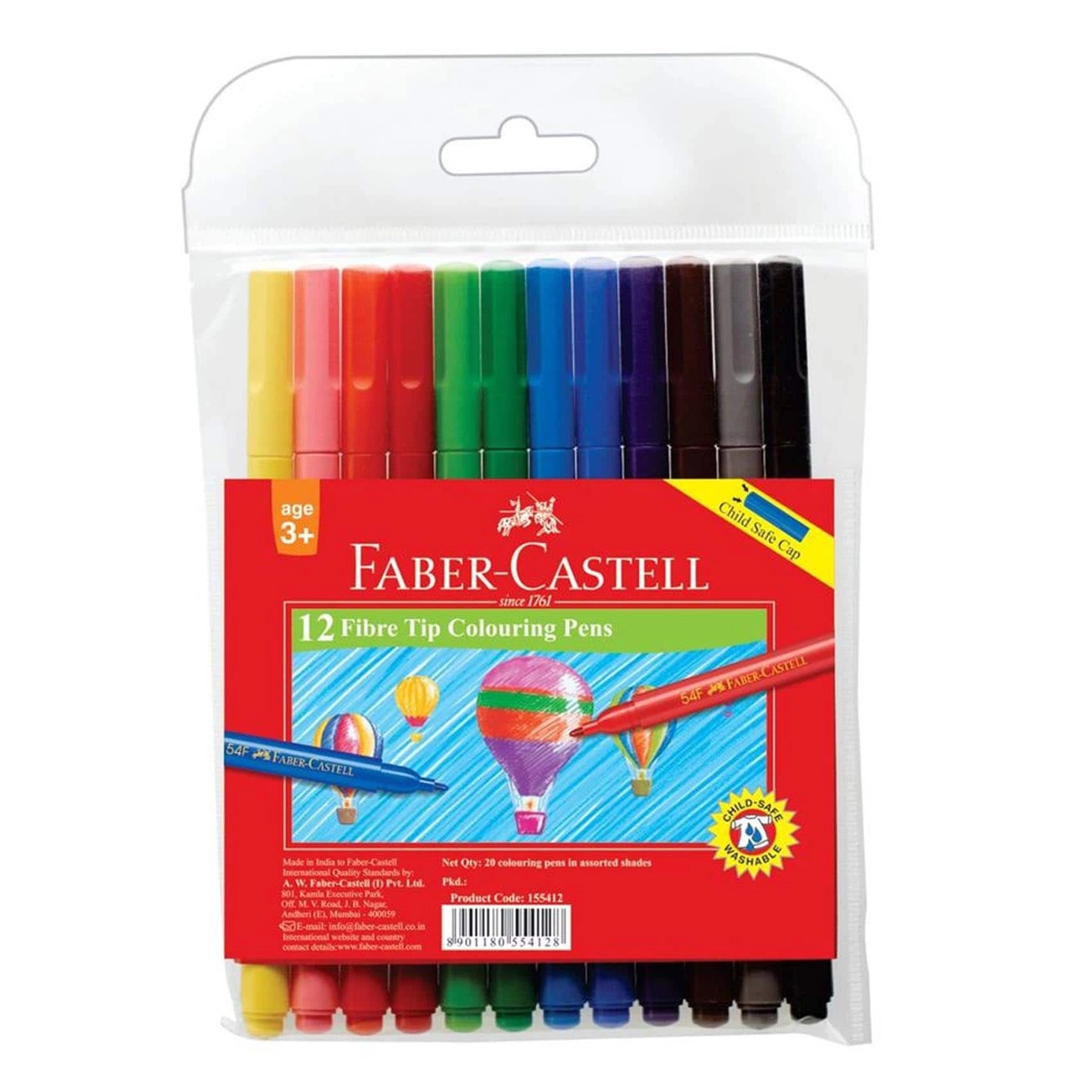 Faber-Castell Fibre Tip Colouring Pens - Multicolour