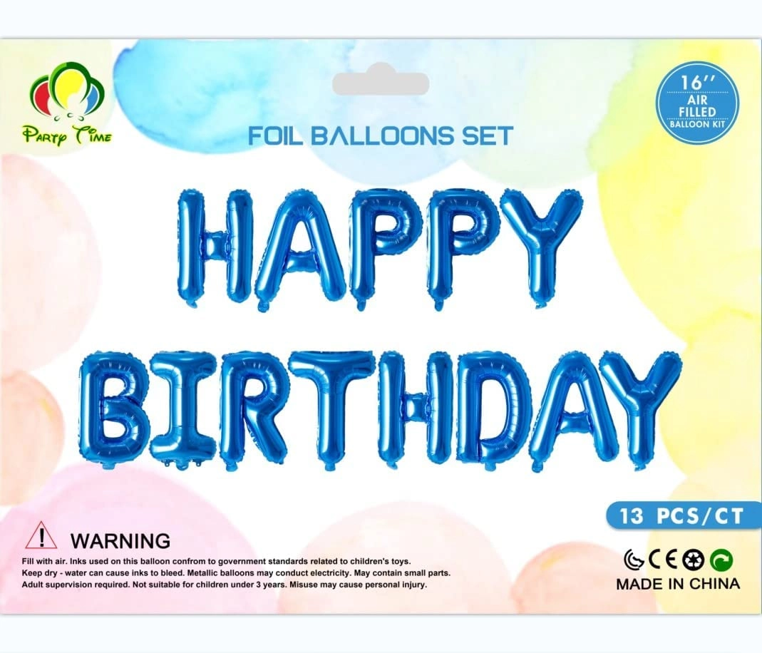 Happy Birthday Foil Balloon - 1 Set Birthday