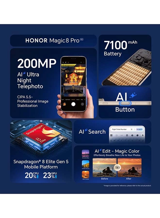 Magic8 Pro - 12GB 512GB + Watch Fit + 3 Month Google AI Pro + 6 Month Damage Protection