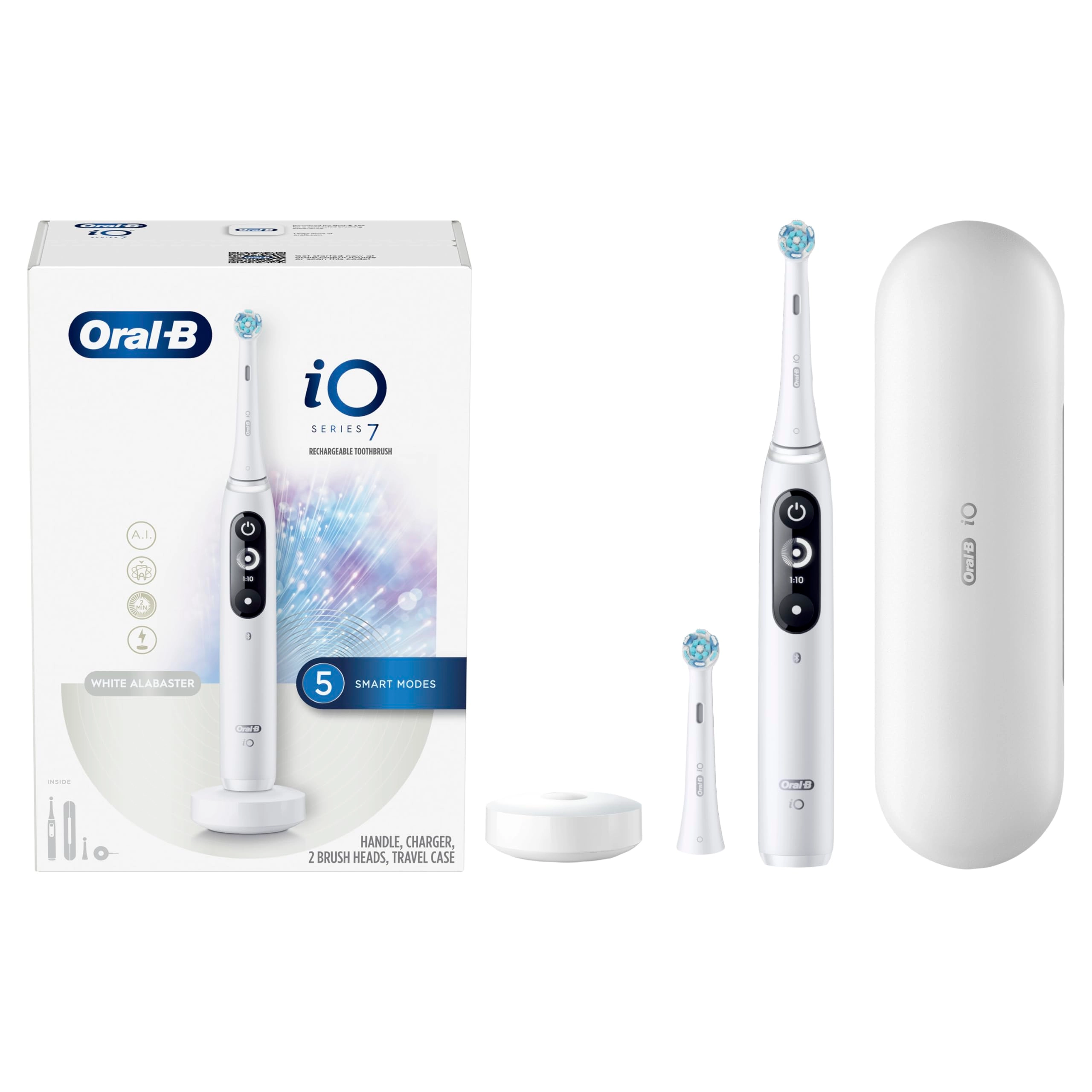 iO 7 - Black 1 Toothbrush Head Premium Travel Case