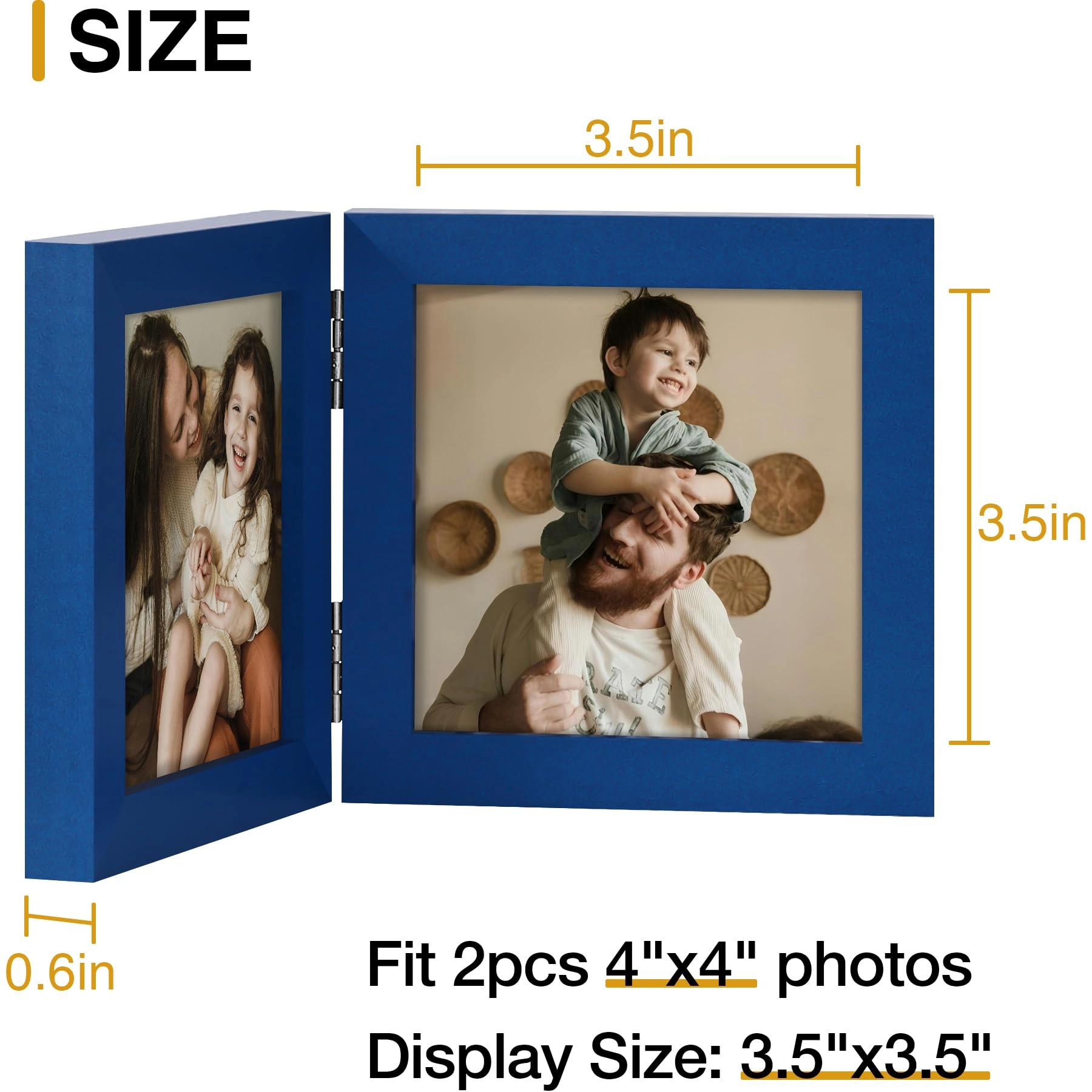 Double Picture Frame - 4x4 2.0 Count