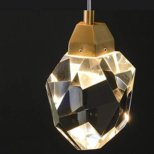 Crystal Glass Chandelier - LED Copper and crystal