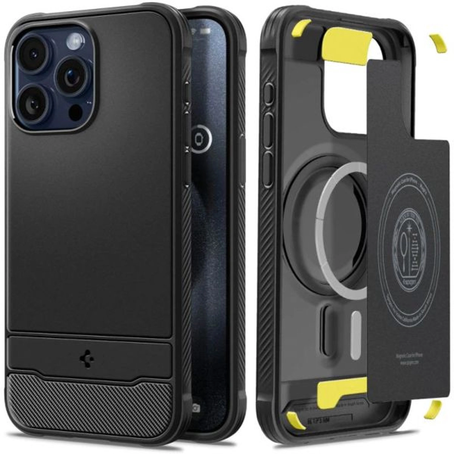 Spigen Rugged Armor MagFit Back Case for iPhone 15 Pro