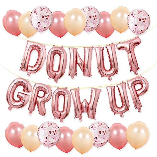 Party Time Trading LLC Donut Grow Up - 20x Latex Balloons 5x Confetti Balloons Baby Shower