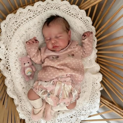 LOULOU Reborn Baby Doll - 20 Inch Soft Cloth Body & Vinyl Limbs Sleeping Ages 3+