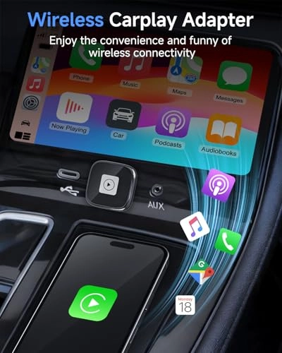 Wireless Car Play Adapter - Apple CarPlay Android Auto Plug & Play