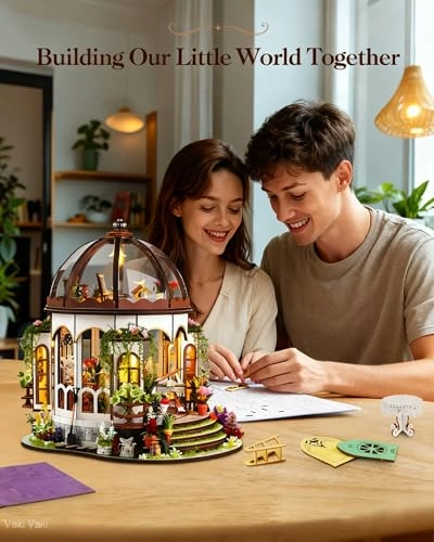 Miniature House Kit - LED Light Book Nook