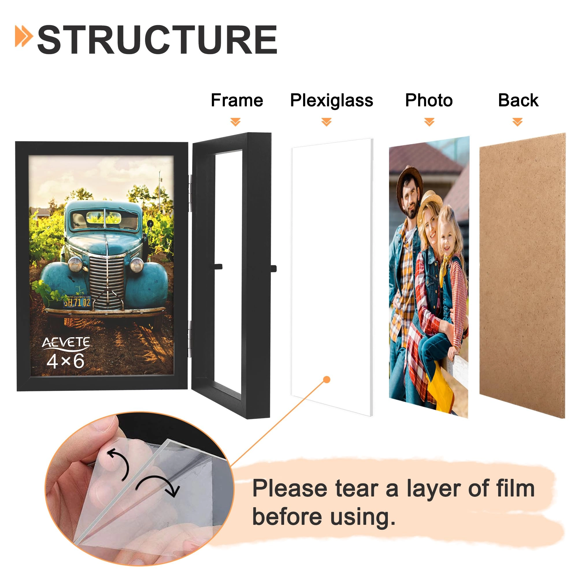 Double Picture Frame - 4x6 in two