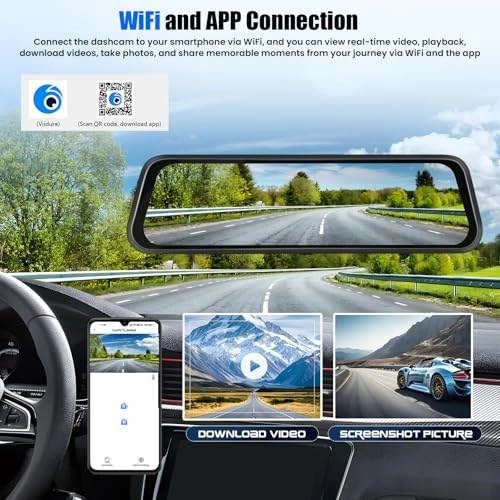 Mirror Touchscreen Dash Cam - 2K