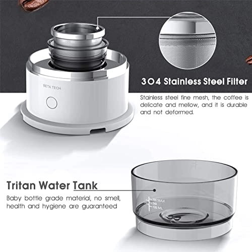 Mini Hand-Pressed Coffee Maker - 120ml 2*AAA Rotating Dripper
