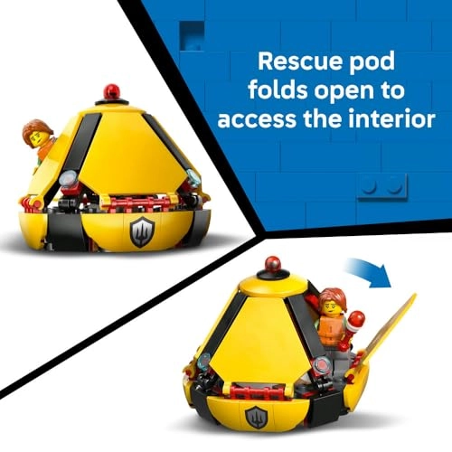 City Coast Guard Helicopter - Emergency Vehicle 4 Minifigures