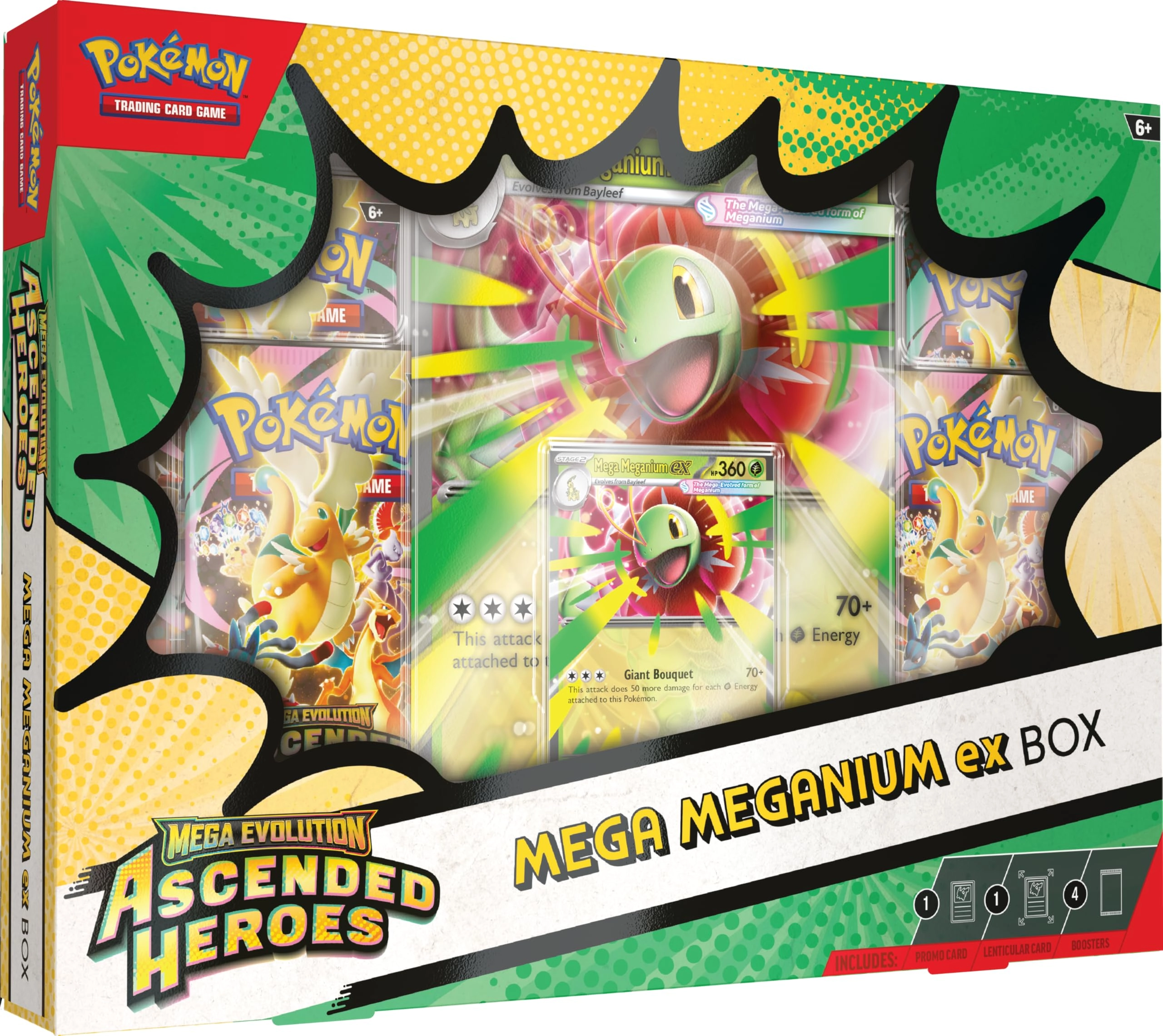 The Pokémon Company International Mega Meganium ex - Mega Evolution—Ascended Heroes 4 Booster Packs