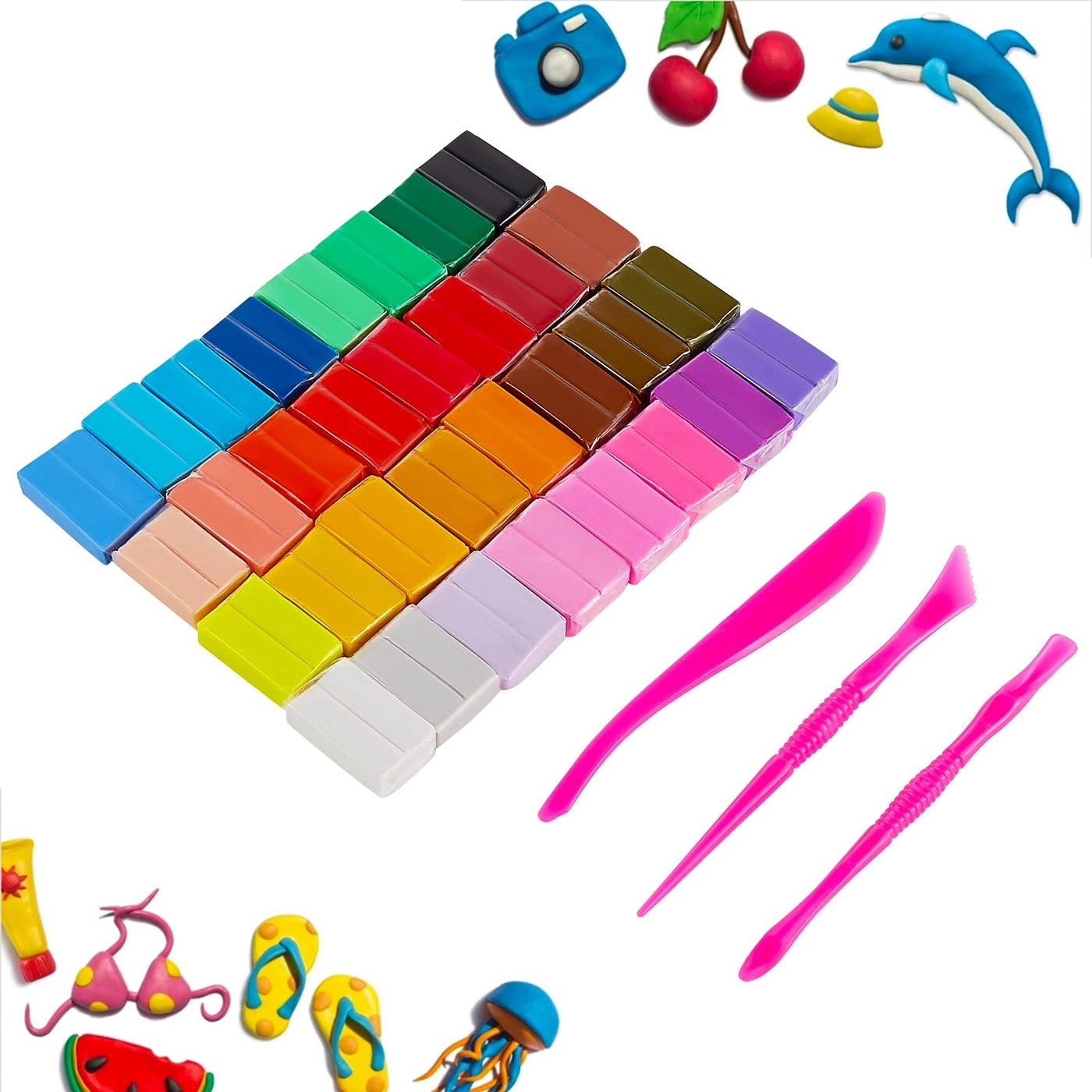 Polymer Clay Kit - Clay, Plasticine 320g