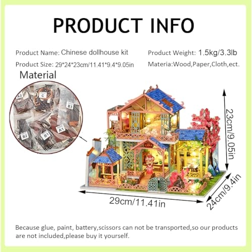 Ten Miles Peach Blossom Dollhouse - Ancient Chinese Style 1:24