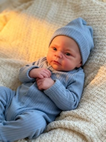 Reborn Baby Doll - 17 Inch Silicone Vinyl Boy Ages 3+