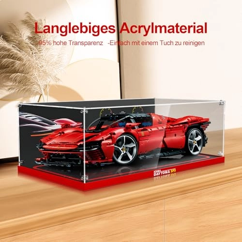 Acrylic Display Case - Ferrari Daytona SP3 for LEGO 42143