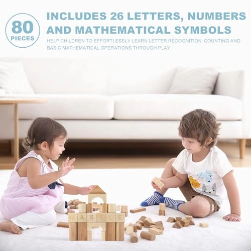 Bamboo Building Block - 80 pcs