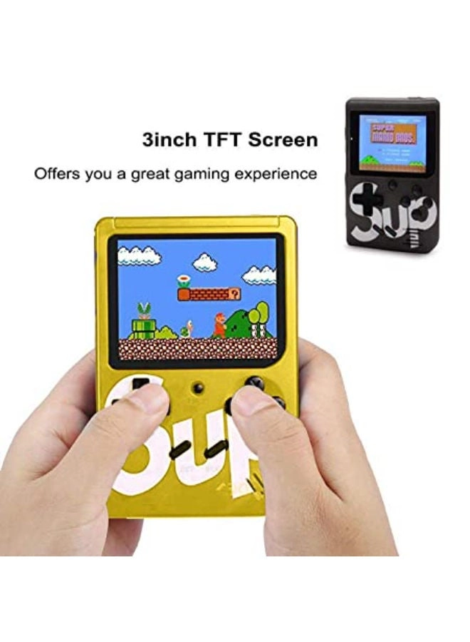 Handheld Game Console - 400 Built-in Games 3-Inch Color Screen Rechargeable Battery