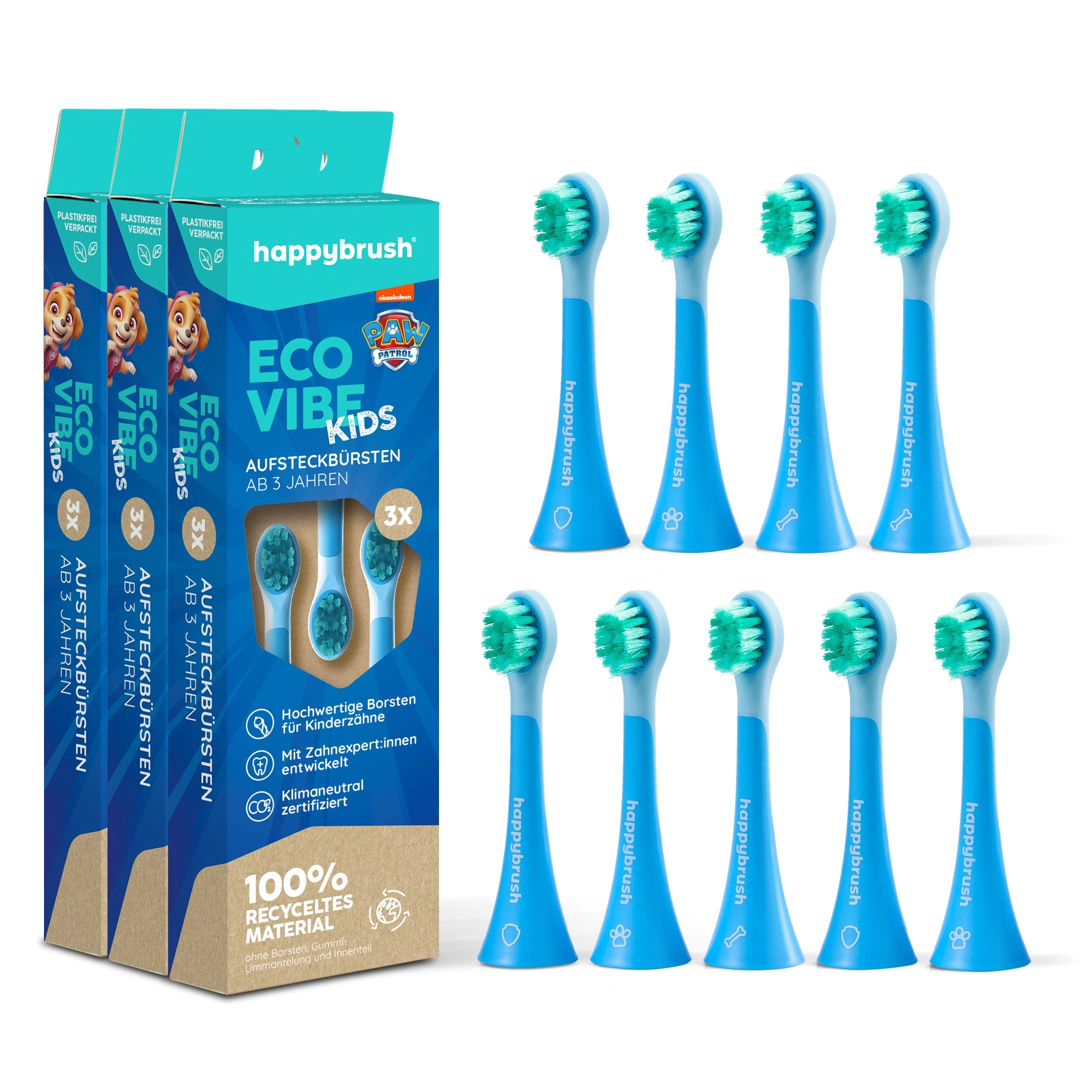 Replacement Toothbrush Heads - 9 pack VIBE 3 Eco VIBE 3 compatible