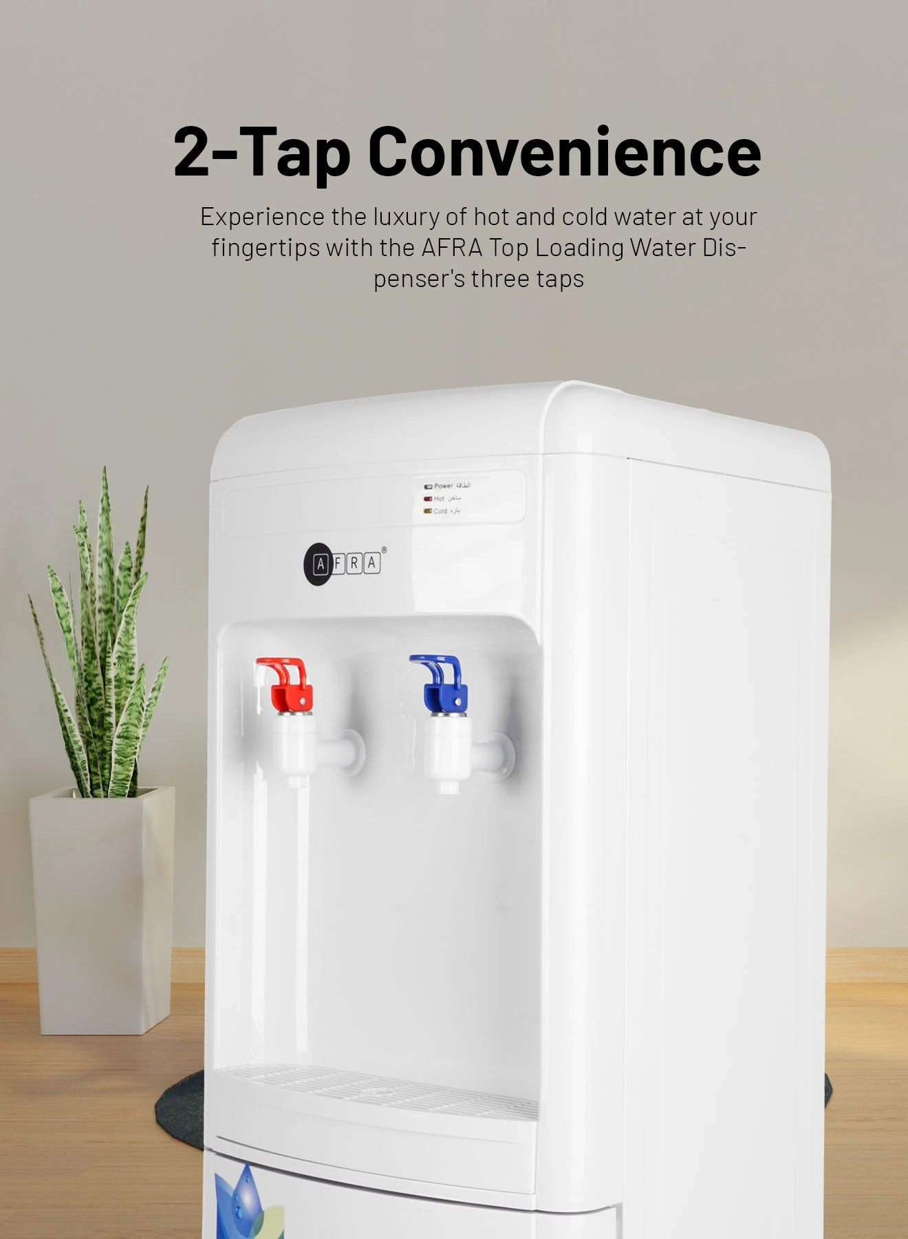 Water Dispenser with Dry Storage Cabinet - 5 L