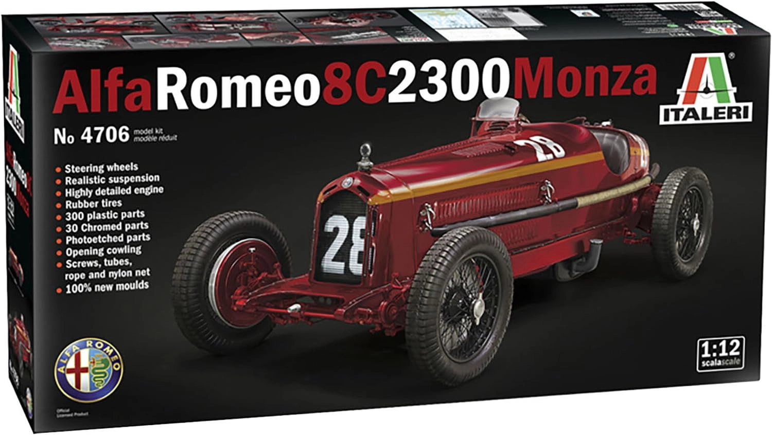 Italeri Alfa Romeo 8C 2300 - 1:12 Unvarnished
