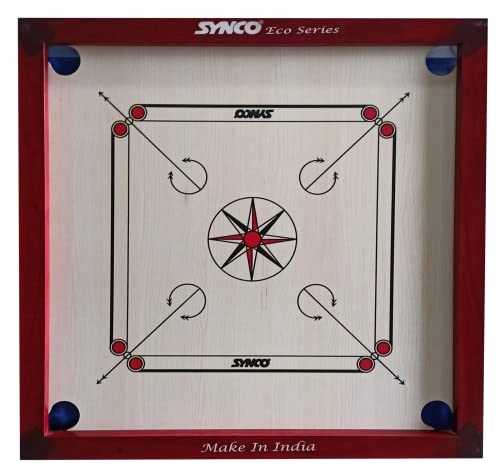 ECO Carrom Board - Wooded Coins Striker