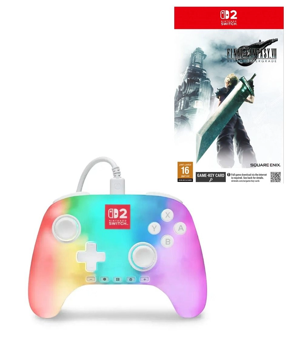 PowerA Advantage Switch 2 - Lumectra White + Final Fantasy VII Remake Intergrade