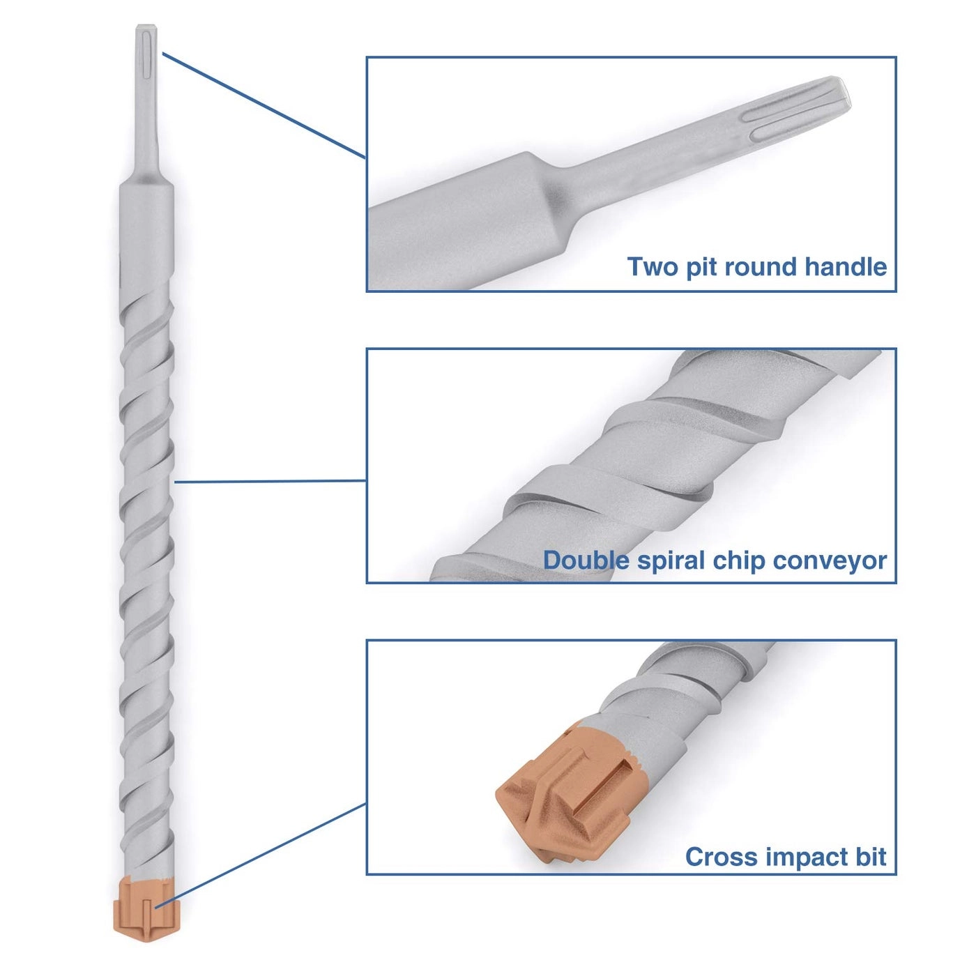 SDS Plus Rotary Hammer Drill Bit - 1-3/8'' Carbide Tip