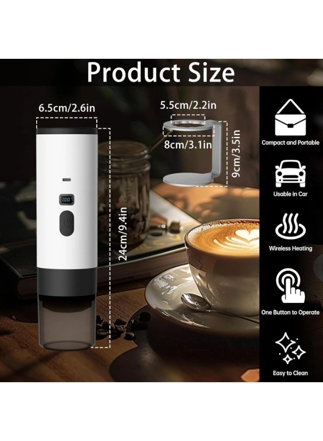 Portable Electric Espresso - Digital Display USB Rechargeable Cup Carry Bag