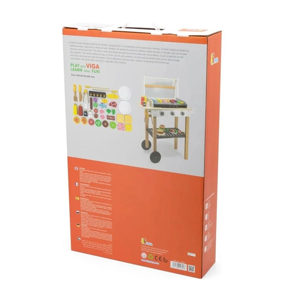 Wooden BBQ Play Toy Set - 47 pcs (SIGT-44656)