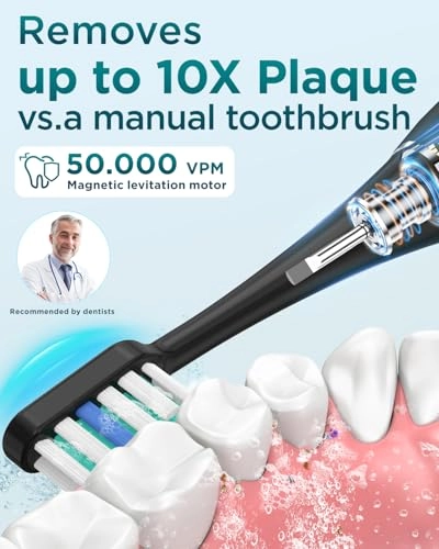 Y05U - 8 Toothbrush Heads 90 Days Battery Life 5 Brushing Modes