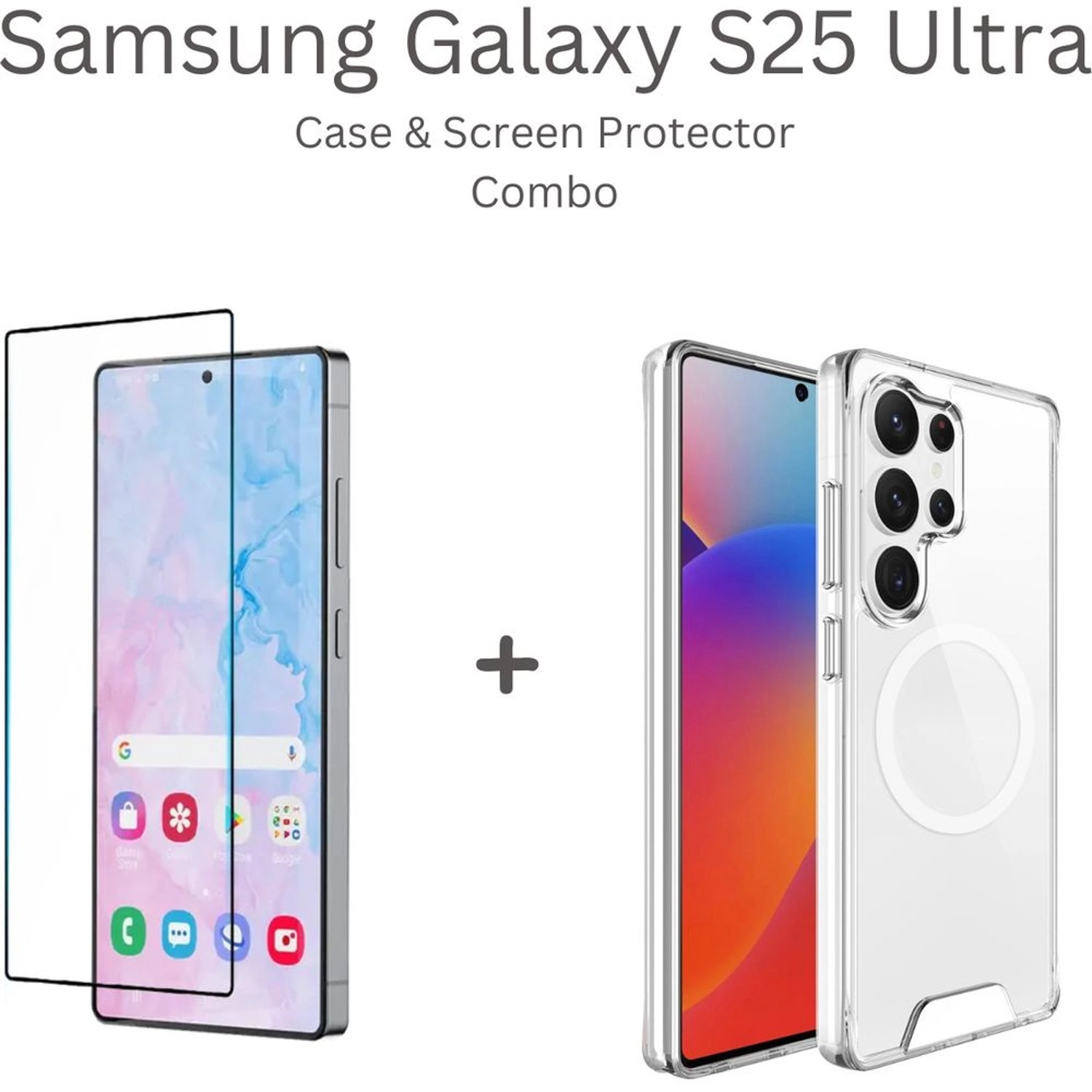 GMBMS25U Case Screen Protector for Samsung Galaxy S25 Ultra