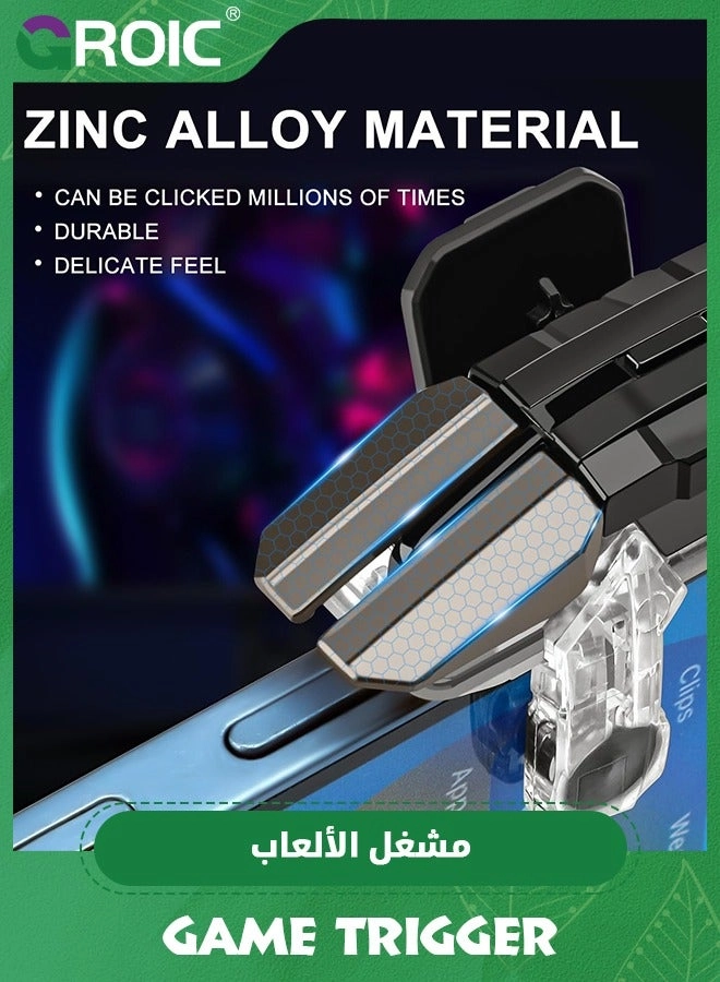 Mobile Game Trigger - Conductive Clip + Silver Fiber Thumb Gloves