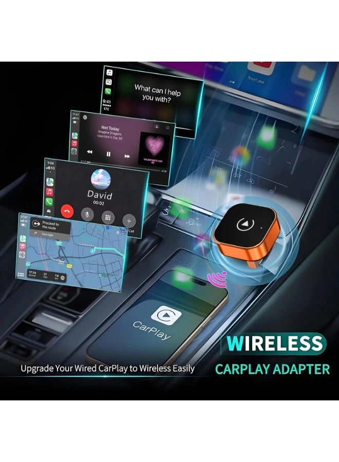 2-in-1 Wireless Carplay Adapter - Bluetooth 5.2 Wireless Apple Android