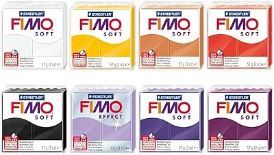 Staedtler Soft & Effect Polymer Oven Modelling Clay - 57g 8pcs.