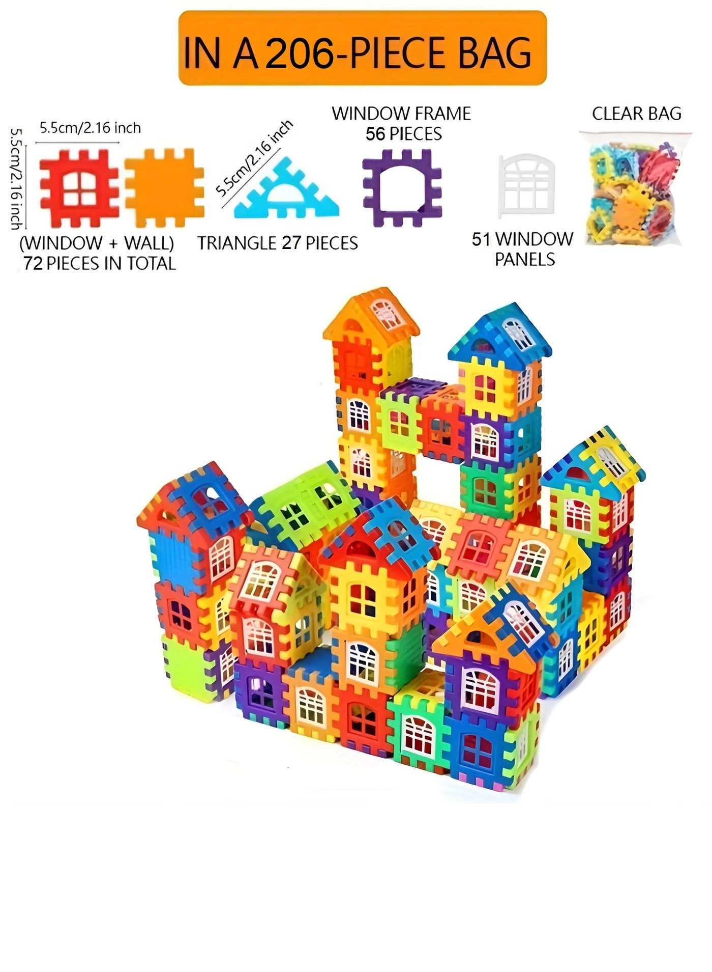 Building Block Set - 206 pcs