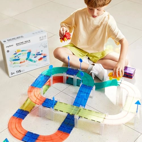 Magnetic Tiles Racing Track Addition - 115 pcs