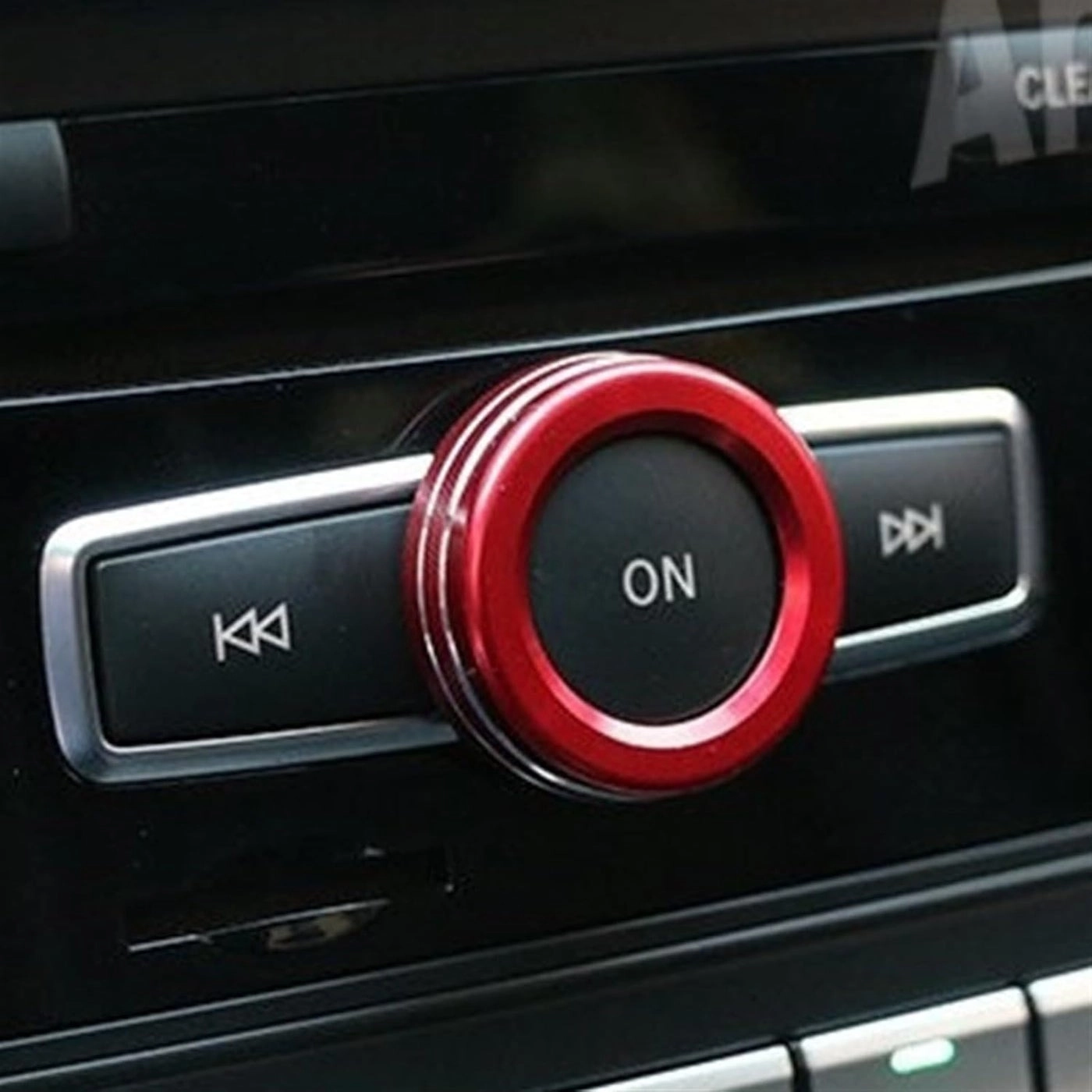 Car Multimedia Control Knob Cover - Applicable for A B CLA GLA GLE ML GL C W204 Class Silver