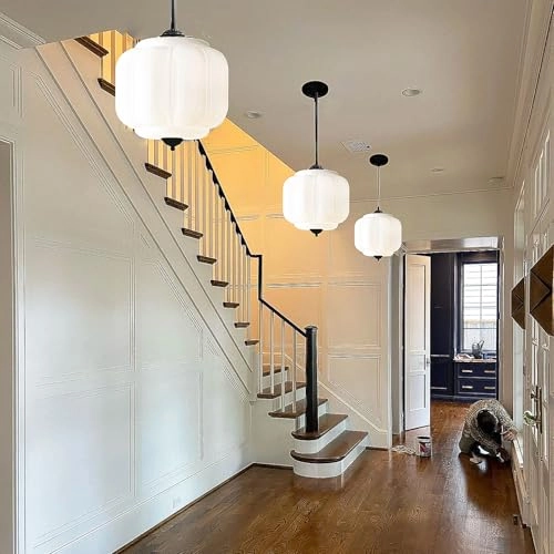 Antique Black Milk Glass Ceiling Light Fixture - 9.8 Inch Green